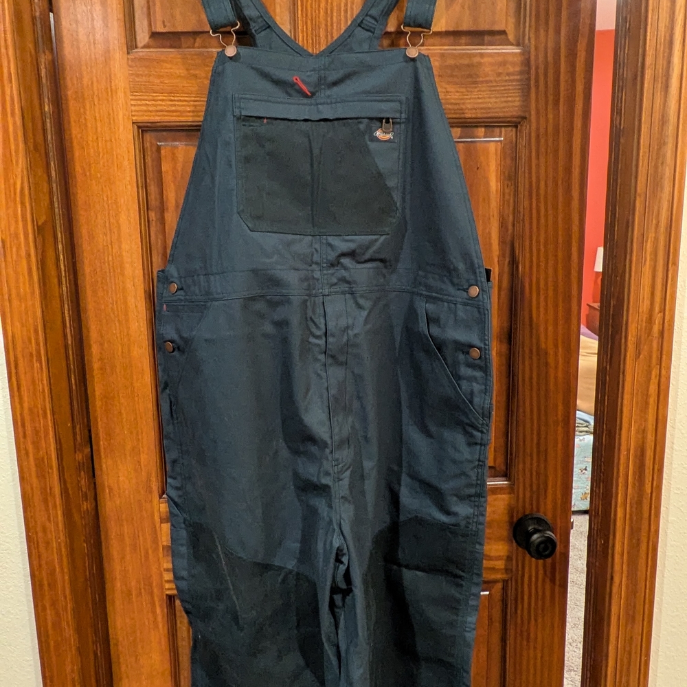 Dickies Waxed Canvas Bib Overall in Navy